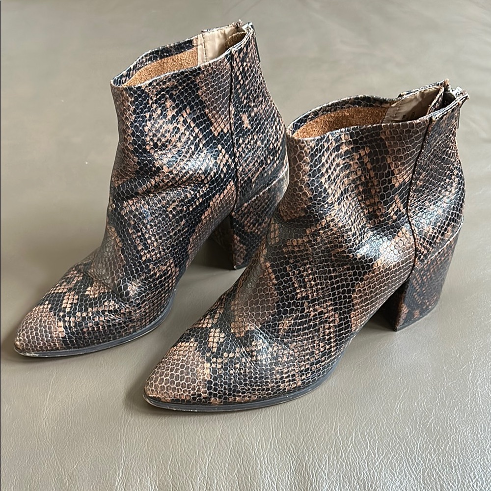 Snakeskin Ankle Boots